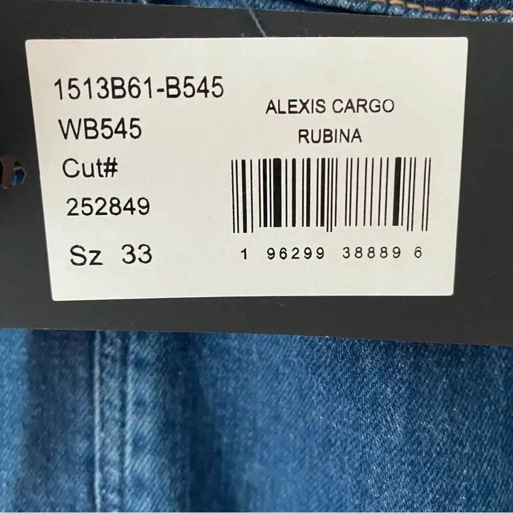 Paige NWTs Alexis Cargo High Rise Barrel Leg Jeans size 33 - Picture 11 of 13